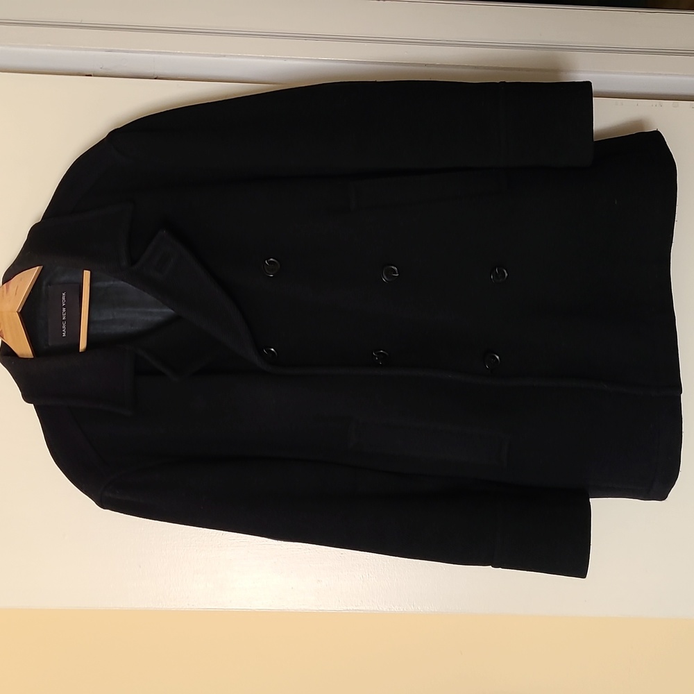 Marc New York Black Pea Coat Jacket XL